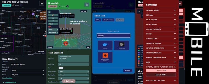 Mobile interface previews